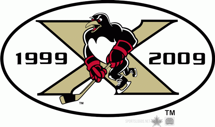 Wilkes-Barre Scranton Penguins 2008 09 Anniversary Logo iron on transfers for clothing